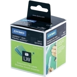 Etiquetes Dymo Label Writer 12X50 Mm Rotllo 220 Uts.Paper Blanc Carpetes Penjolls (99017)