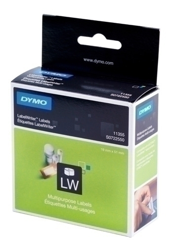 Etiquetes Dymo Label Writer 19X51 Mm Rotllo 500 Uts.Paper Blanc Multifuncio (11355)