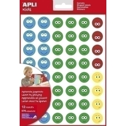 Gomets Apli Bossa 12H Cara Feliç Smile 4 Col.Surt.(Am-Az-Rj-Vd) 576 ut.