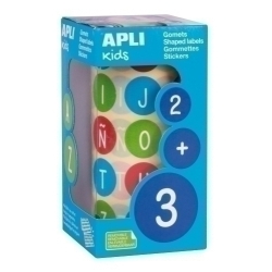 Gomets Apli Rotllo Abc Multicolor Removible Ø 20 Mm 15126