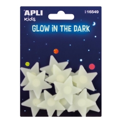 Adhesius Apli Luminiscents Estrelles Petites Blister De 12