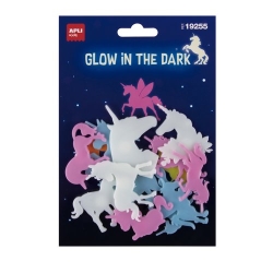 Adhesius Apli Luminiscents Unicorns Blister De 12