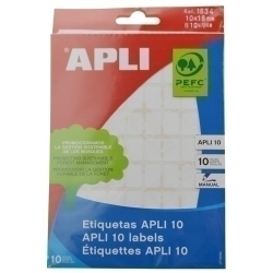 Etiquetes Adh.Manuals Bossa Apli Blanques 10H C.Romos 10X16 Mm 810 Uds.(01634)