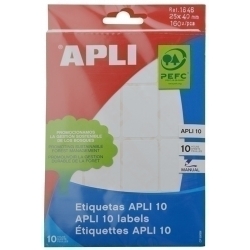 Etiquetes Adh.Manuals Bossa Apli Blanques 10H C.Romos 25X40 Mm 160 Uts.(01646)