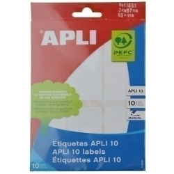 Etiquetes Adh.Manuals Bossa Apli Blanques 10H C.Romos 34X67 Mm 60 Uts.(01651)