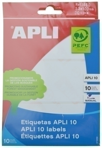 Etiquetes Adh.Manuals Bossa Apli Blanques 10H C.Romos 53X100 Mm 30 Uts.(01660)