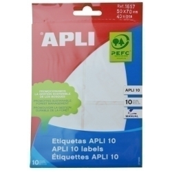Etiquetes Adh.Manuals Bossa Apli Blanques 10H C.Romos 50X70 Mm 40 Uts.(01657)