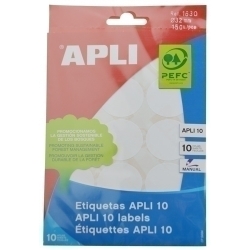 Etiquetes Adh.Manuals Bossa Apli Blanques 10H Rodones Ø 32 Mm 150 Uts.(01630)