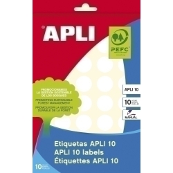 Etiquetes Adh.Manuals Bossa Apli Blanques 10H Rodones Ø 19 Mm 400 Uts.(01628)