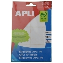 Etiquetes Adh.Manuals Bossa Apli Blanques 10H C.Romos 50X50 Mm 60 Uts.(01656)