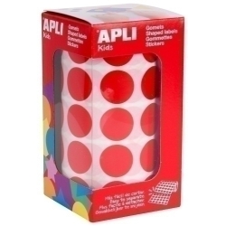 Gomets Apli Rotllo 59H Circulo Ø 20 Mm Vermell 1.770 Uts. (04861)