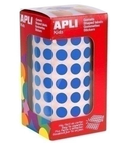 Gomets Apli Rotllo 59H Circulo Ø 10,5 Mm Blau 5.192 Uts. (04852)