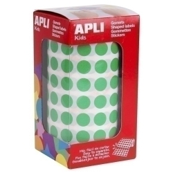 Gomets Apli Rotllo 59H Circulo Ø 10,5 Mm Verd 5.192 Uts. (04854)