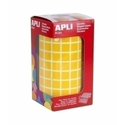 Gomets Apli Rotllo 59H Quadrat 10 Mm Groc 6.372 Uds. (04871)