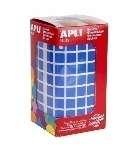 Gomets Apli Rotllo 59H Quadrat 10 Mm Blau 6.372 Uds. (04872)