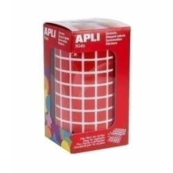 Gomets Apli Rotllo 59H Quadrat 10 Mm Vermell 6.372 Uds. (04873)
