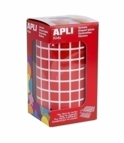Gomets Apli Rotllo 59H Quadrat 10 Mm Vermell 6.372 Uds. (04873)