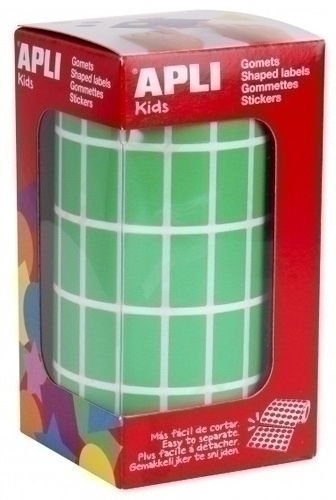 Gomets Apli Rotllo 59H Rectangle 20X10 Mm Verd 3.540 Uts. (04886)