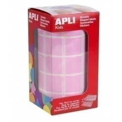 Gomets Apli Rotllo 59H Quadrat 20 Mm Rosa 1.770 ut. (11499)