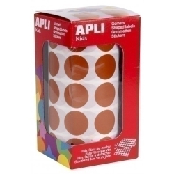 Gomets Apli Rotllo 59H Circulo Ø 20 Mm Marron 1.770 Uts. (11491)