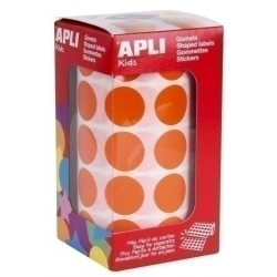 Gomets Apli Rotllo 59H Circulo Ø 20 Mm Taronja 1.770 Uts. (11488)