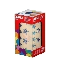 Gomets Apli Metal·litzats Rotllo 59H Estrella Surt.(Gde.I Peq.) Holografica 2.360 Uts. (11635)