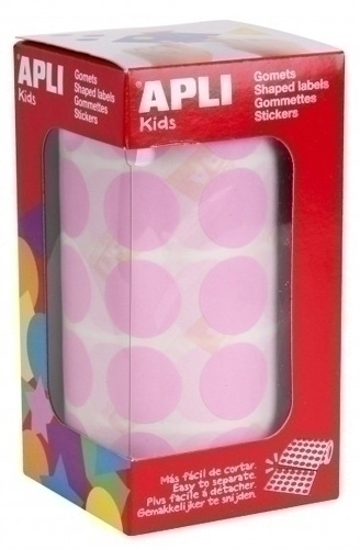 Gomets Apli Rotllo 59H Circulo Ø 10,5 Mm Rosa 5.192 Uts. (11479)