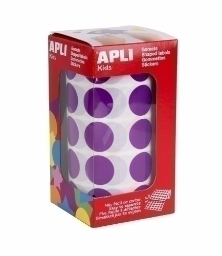 Gomets Apli Rotllo 59H Circulo Ø 20 Mm Lila 1.770 Uts. (11490)