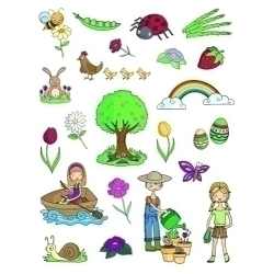 Gomets Apli Temàtics Bossa 12H Removibles Primavera 264 Uts. (11622)