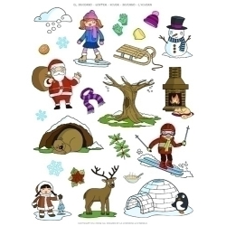 Gomets Apli Temàtics Bossa 12H Removibles Hivern 276 Uts. (11625)