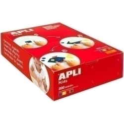 Gomets Apli Caixa 200H Rectangle 3 Tam.Surt. 4 Col.Surt.(Am-Az-Rj-Vd) 6.800 Uts. (00704)