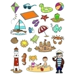 Gomets Apli Temàtics Bossa 12H Removibles La Platja 264 Uts. (11447)