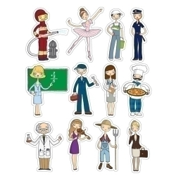 Gomets Apli Temàtics Bossa 12H Removibles Professions 144 Uts. (11452)