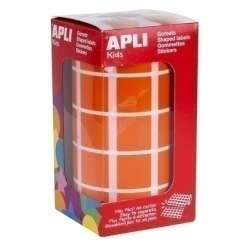 Gomets Apli Rotllo 59H Quadrat 20 Mm Taronja 1.770 Uts. (11498)