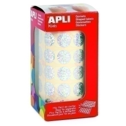 Gomets Apli Metal·litzats Rotllo 59H Circulo Ø 20 Mm Holografic 1.770 Uts. (11634)