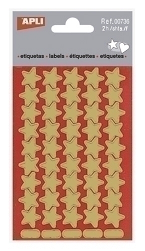 Gomets Apli Estrella 5 Puntes Bossa 2H Or (00736)