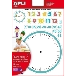 Gomets Apli Educatius Bossa 12H Removibles Les Hores 360 Uts. (12790)