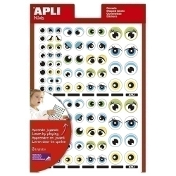 Gomets Apli Bossa 3H Ulls Groc/Blau/Verd Removible 312 Uts. (13854)