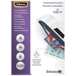Funda Plastificar Fellowes Brillantor 303X426 (A3) 80µ Paquet De 100