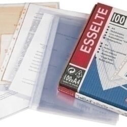 Funda Multitrepant Esselte Pvc 80µ Llis Fº 16 Tal.Rfzo. Paquet De 100