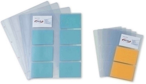 Funda Per a Targetes Pardo Pvc 150µ A4 8 Dpts. 4 Tal. Paquet De 10