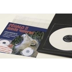 Funda Cd/Dvd Iberplas Pvc 130X130 Adhesiva (140µ) Paquet De 100