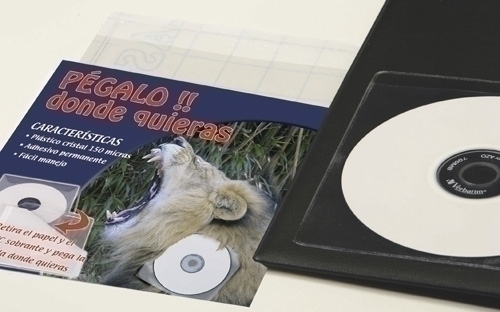 Funda Cd/Dvd Iberplas Pvc 130X130 Adhesiva (140µ) Paquet De 100
