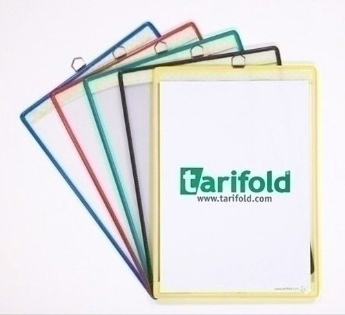 Funda Porta Cartells Tarifold Penjoll A4 Vertical Amb Anella Assortiment Pack De 5