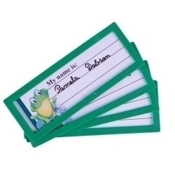 Funda Porta Cartells Tarifold Marc D'Identificació Rigit 120X45 Mm. Permanent Verd Pack De 4