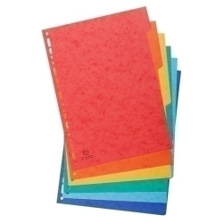 Separadors Exacompta Cartolina Lustrada A4 225Gr 6 Pestanyes 11 Trepants