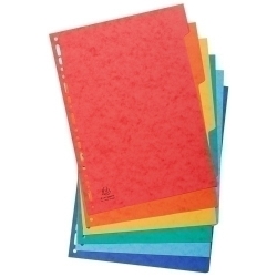 Separadors Exacompta Cartolina Lustrada A4+ 225Gr 6 Pestanyes 11 Trepants