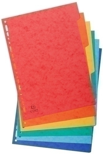 Separadors Exacompta Cartolina Lustrada A4+ 225Gr 6 Pestanyes 11 Trepants