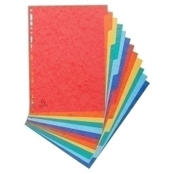 Separadors Exacompta Cartolina Lustrada A4 225Gr 12 Pestanyes 18 Trepants