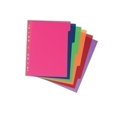 Separadors Fitxer Pp Xxl Fº 6 Pestanyes 11 Trepants